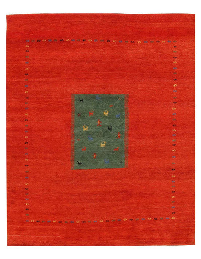 Canvello Gabbeh Large Red Area Rug - 8'2'' X 9'11'' - Canvello