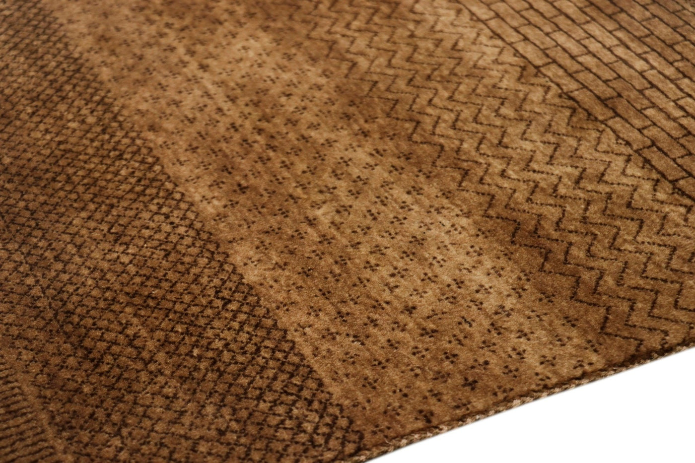 Canvello Gabbeh Light Brown Area Rug - 9'1" X 11'11" - Canvello