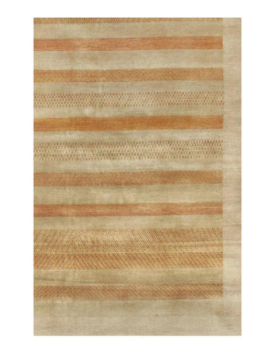 Canvello Gabbeh Lori Baft Tan Wool Rug - 8' x 10' - Canvello