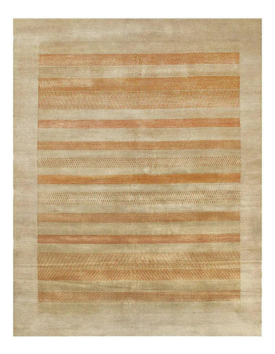 Canvello Gabbeh Lori Baft Tan Wool Rug - 8' x 10' - Canvello