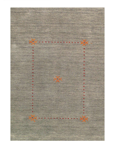 Canvello Gabbeh Olive Green Rug - 5'4'' X 7'8'' - Canvello