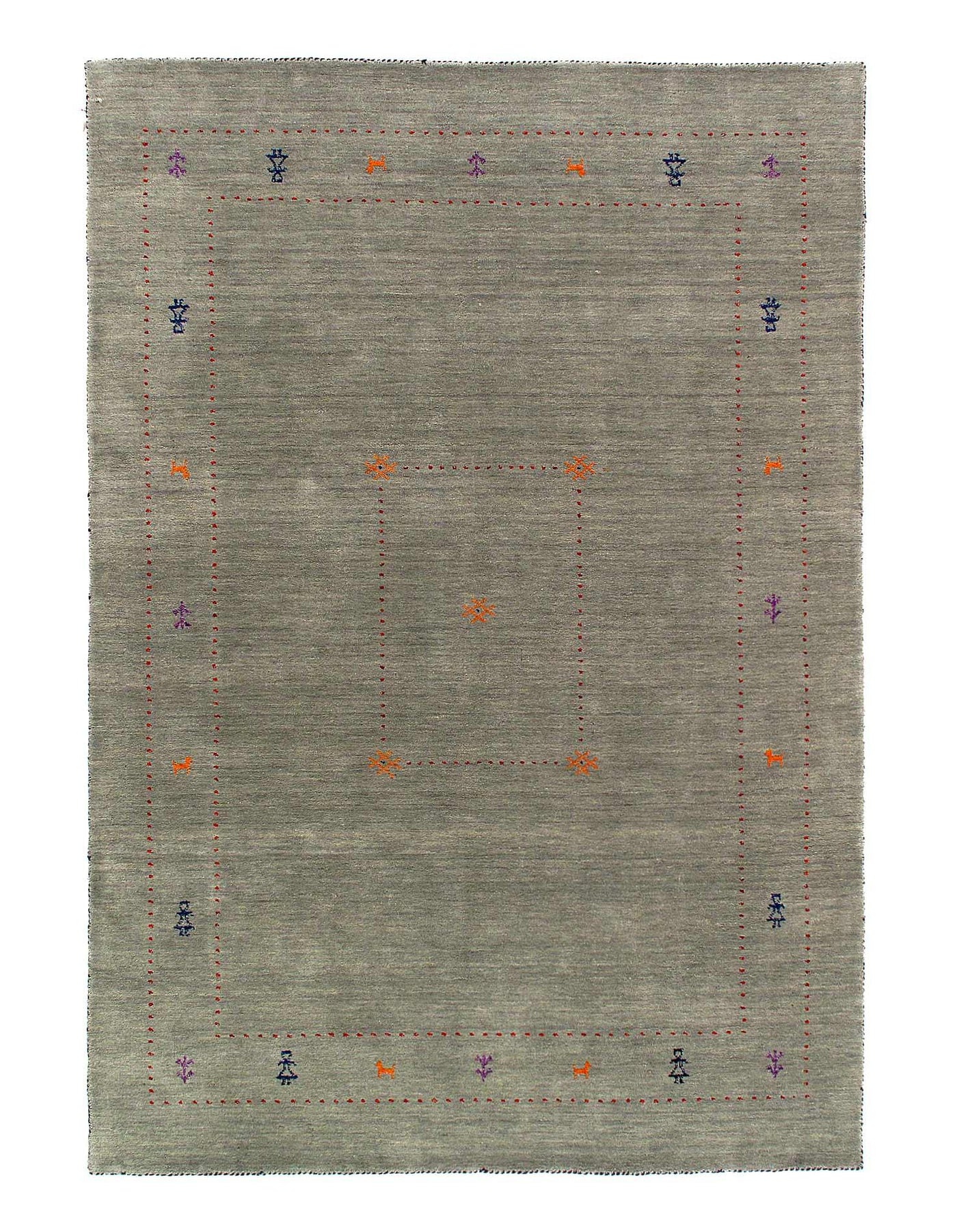 Canvello Gabbeh Olive Green Rug - 5'4'' X 7'8'' - Canvello