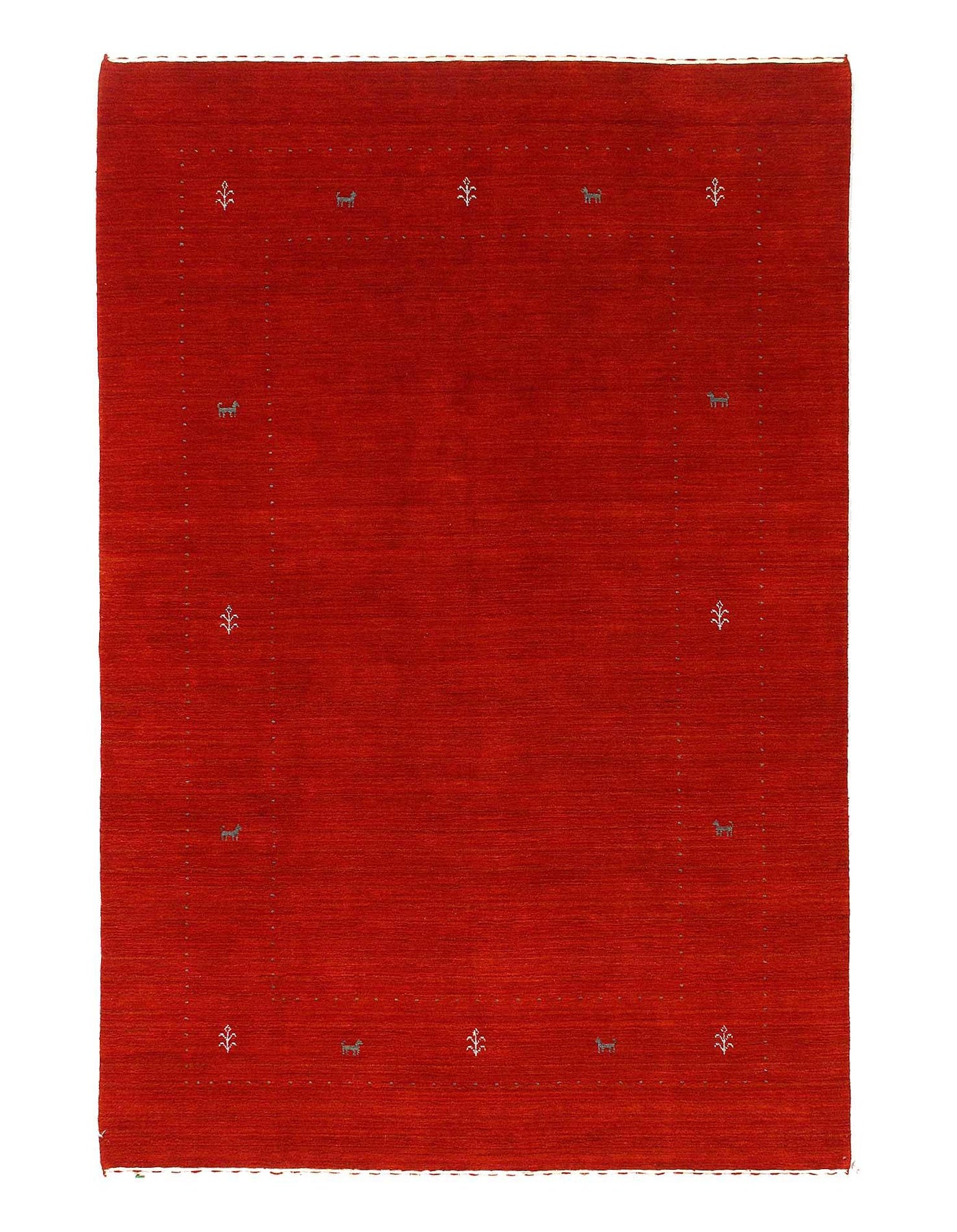 Canvello Gabbeh Red Area Rugs For Living Room - 6' X 9'2'' - Canvello