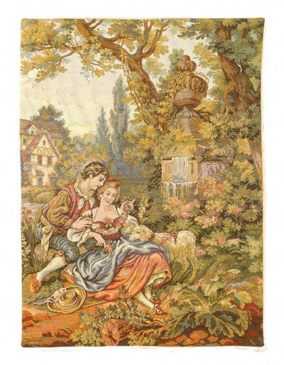 Genre Tapestry Landscape Romantic Vintage 1'9'' X 2'4''