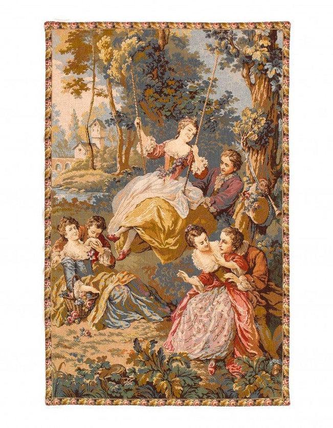 Genre Tapestry Landscape Romantic Vintage 2'7'' X 4'1''