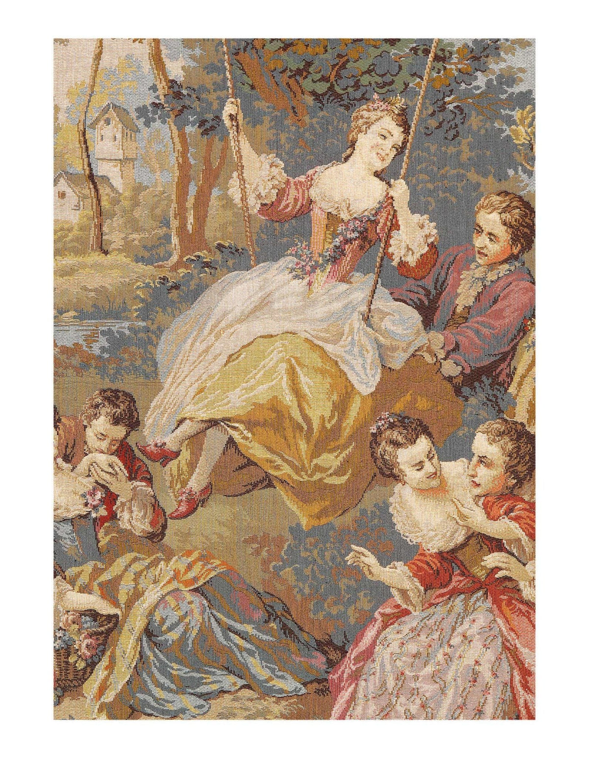 Canvello Genre Tapestry Landscape Romantic Vintage 2'7'' X 4'1'' - Canvello