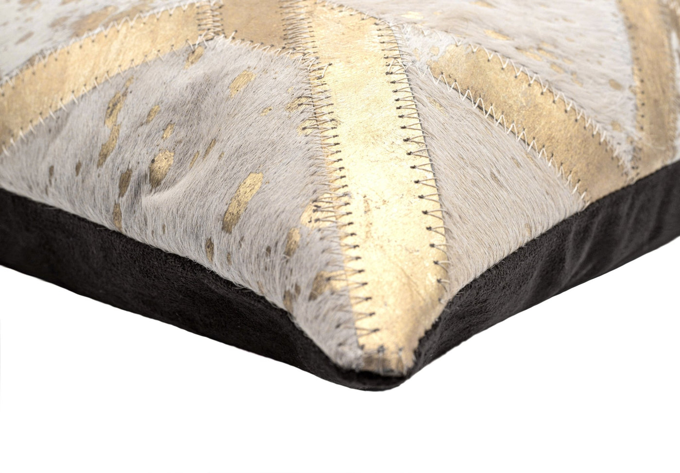 Canvello Genuine Cowhide Leather Decorative Throw Pillows - Handmade Patchwork Boho Accent Pillows For Sofa, Couch, Bed, Chair - Western Southwestern Farmhouse Pillow Covers With Feather Down Insert Included) - Canvello