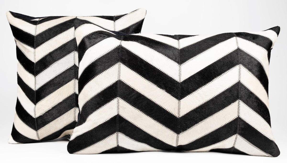 Canvello Genuine Cowhide Leather Decorative Throw Pillows - Handmade Patchwork Boho Accent Pillows For Sofa, Couch, Bed, Chair - Western Southwestern Farmhouse Pillow Covers With Feather Down Insert Included