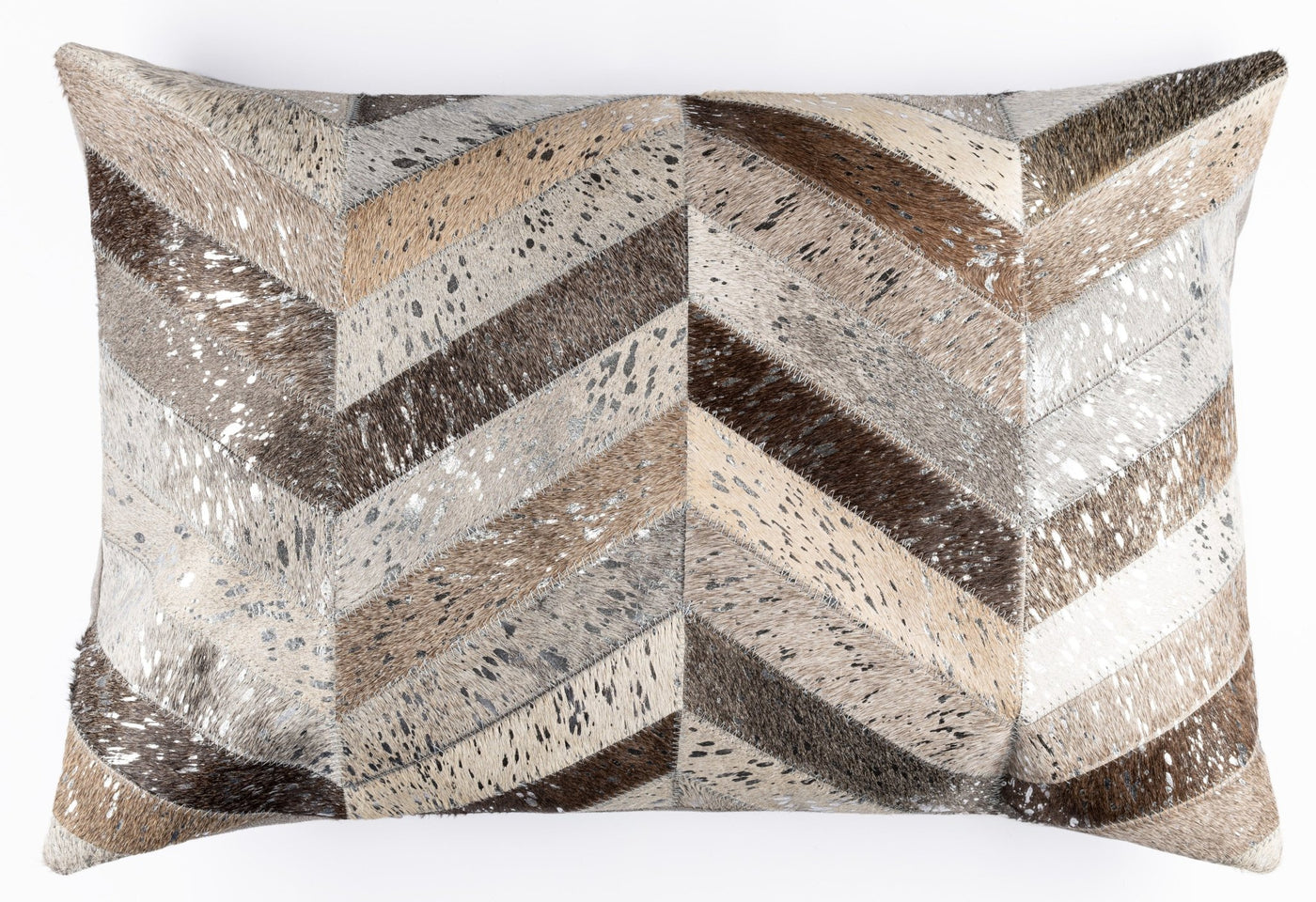 Canvello Genuine Cowhide Leather Decorative Throw Pillows - Handmade Patchwork Boho Accent Pillows For Sofa, Couch, Bed, Chair - Western Southwestern Farmhouse Pillow Covers With Feather Down Insert Included - Canvello