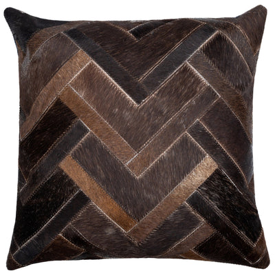 Canvello Genuine Cowhide Leather Decorative Throw Pillows - Handmade Patchwork Boho Accent Pillows For Sofa, Couch, Bed, Chair - Western Southwestern Farmhouse Pillow Covers With Feather Down Insert Included) - Canvello