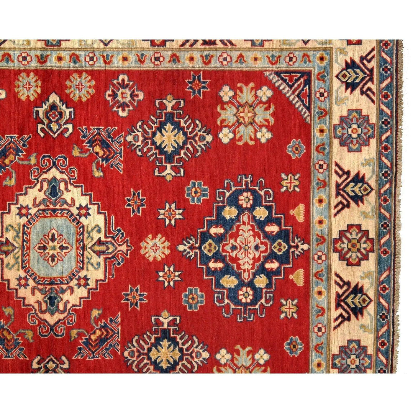 Canvello Genuine Kazak Lamb's Wool Rug - 5' x 6'8" - Canvello