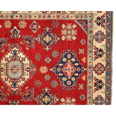 Canvello Genuine Kazak Lamb's Wool Rug - 5' x 6'8" - Canvello