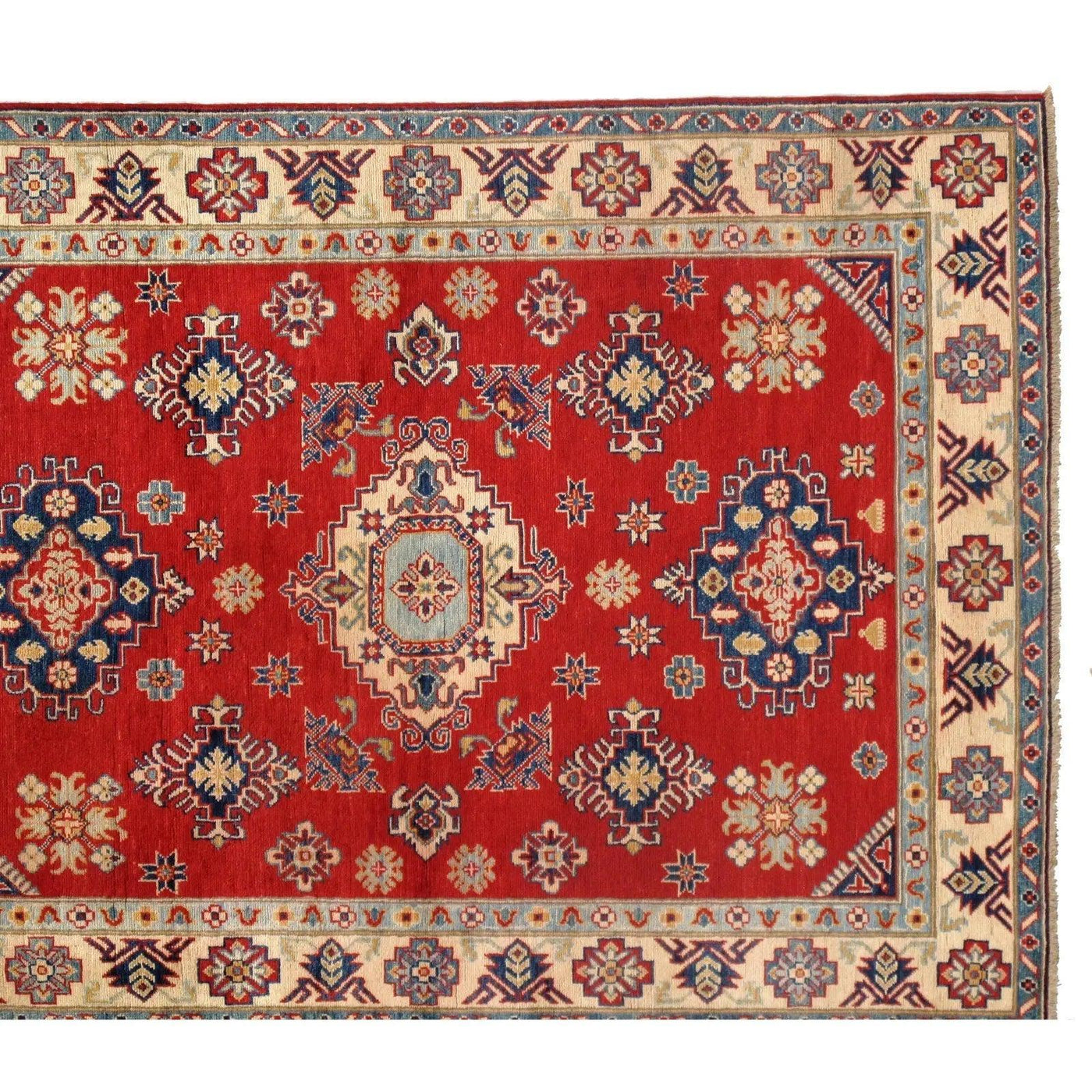 Canvello Genuine Kazak Lamb's Wool Rug - 5' x 6'8" - Canvello