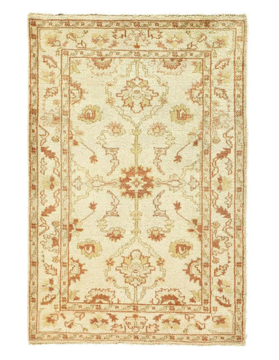 Canvello Genuine Oushak Design Hand - Knotted Rug - 3'1" X 4'7" - Canvello