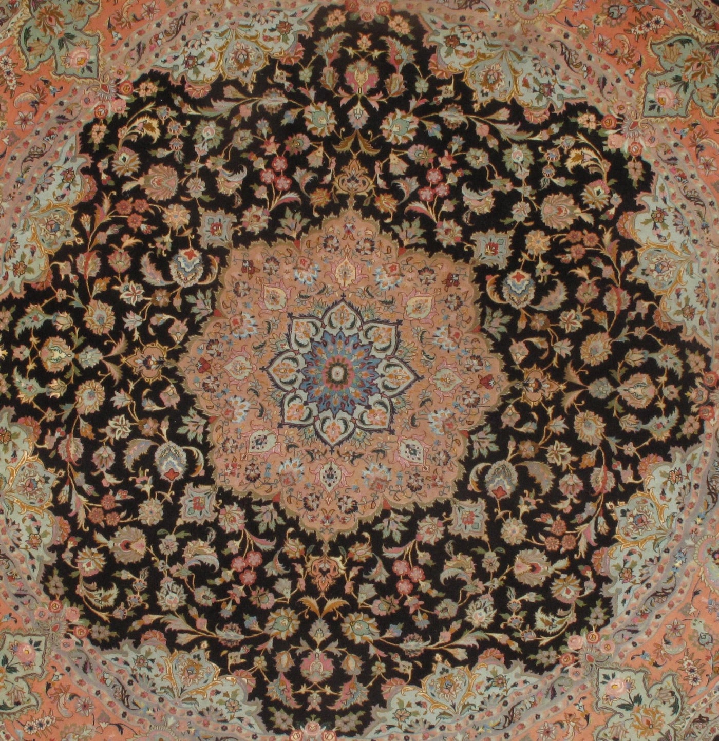 Canvello Genuine Silkroad Tabriz Round rug - 10' x 10' - Canvello