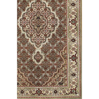 Canvello Genuine Tabriz Fish Design Silk & Wool Pile Rug - 2'7" X 4'10" - Canvello