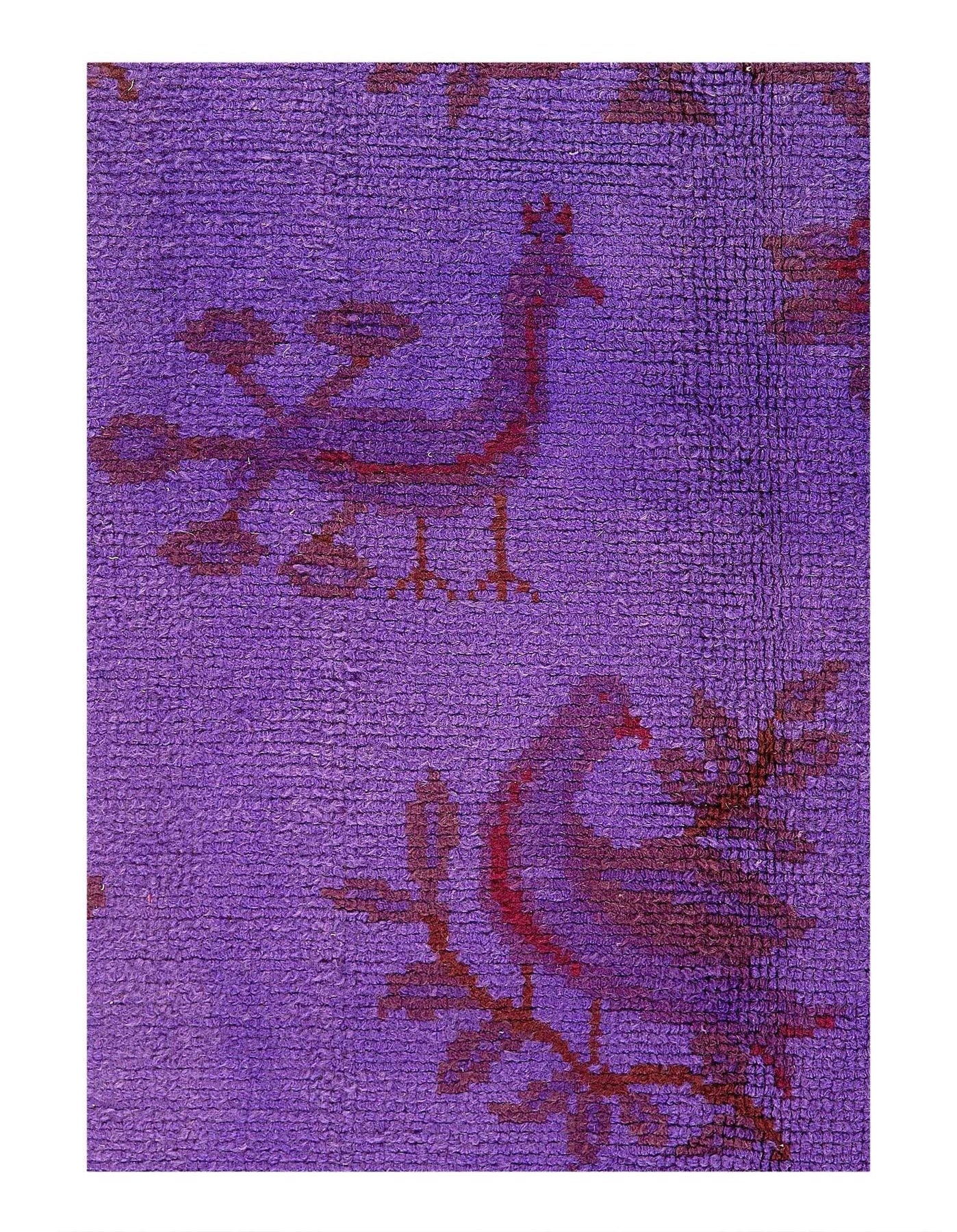 Genuine Vintage Handmade Spanish Savonnerie overdyed Runner Rug for ...