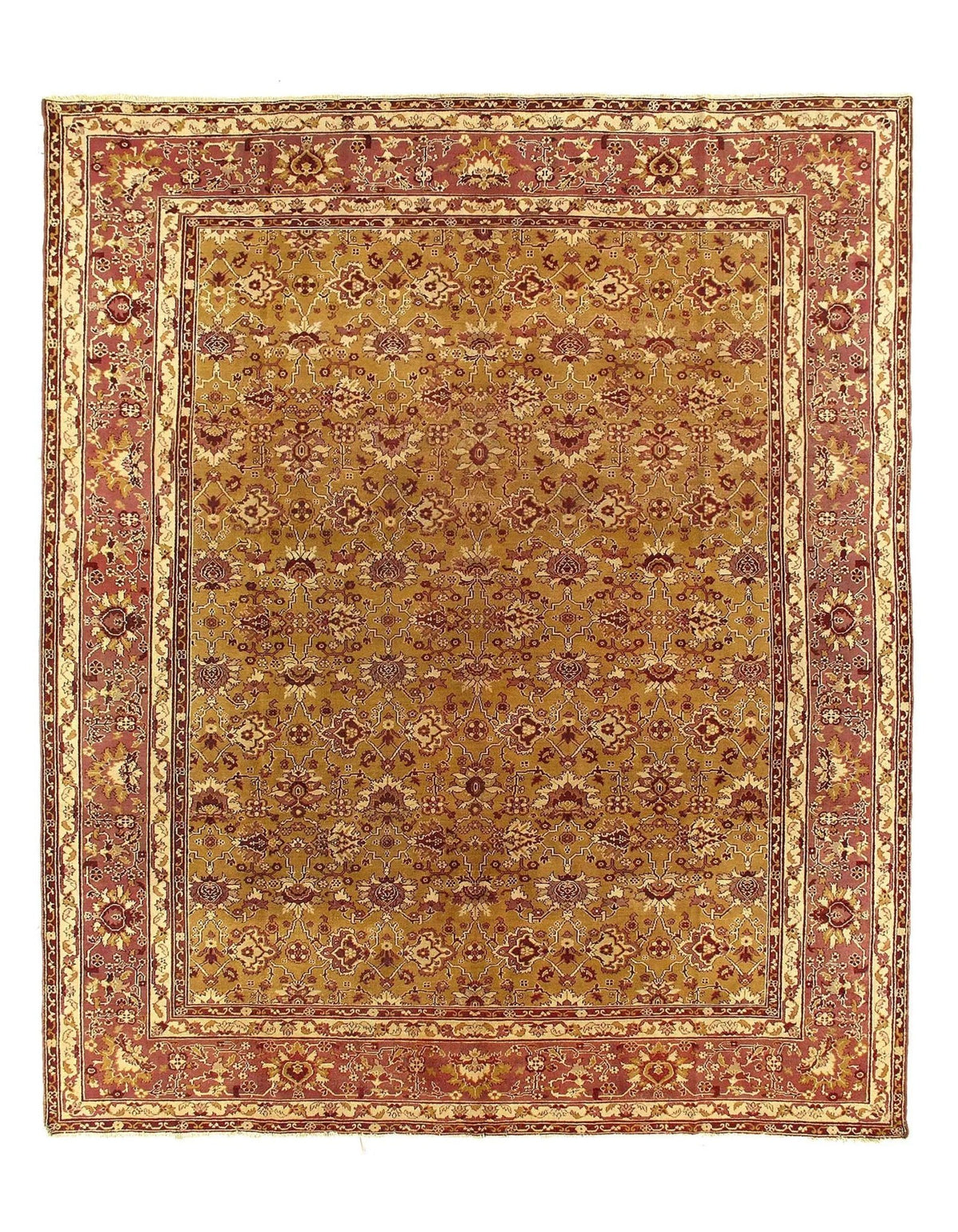 Canvello Gold Antique Agra Rug - 10'7" X 13'