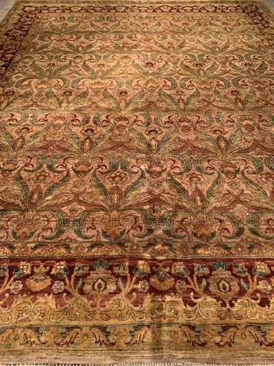 Canvello Gold Color Fine Hand Knotted Agra Rug 12' X 15' - Canvello