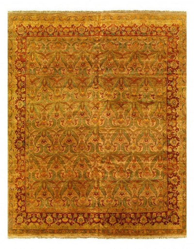 Canvello Gold Color Fine Hand Knotted Agra Rug 12' X 15' - Canvello