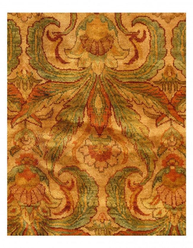 Canvello Gold Color Fine Hand Knotted Agra Rug 12' X 15' - Canvello