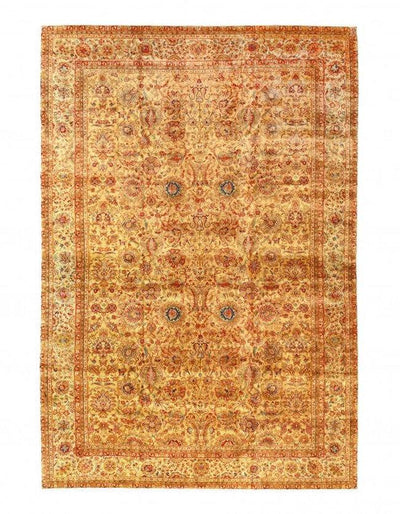 Canvello Gold Color Fine Hand Knotted Agra Rug 12' x 18' - Canvello