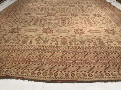 Canvello Gold Color Fine Hand Knotted Bakhshayesh Rug 10' X 12' - Canvello