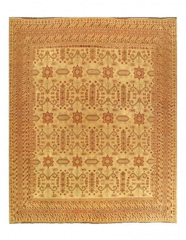 Canvello Gold Color Fine Hand Knotted Bakhshayesh Rug 10' X 12' - Canvello