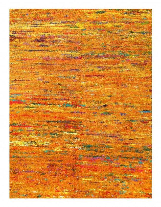 Canvello Gold Color Fine Hand Knotted Modern Rug - 10' X 14' - Canvello