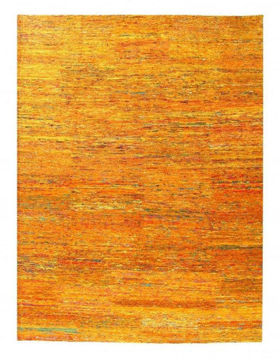 Canvello Gold Color Fine Hand Knotted Modern Rug - 10' X 14' - Canvello