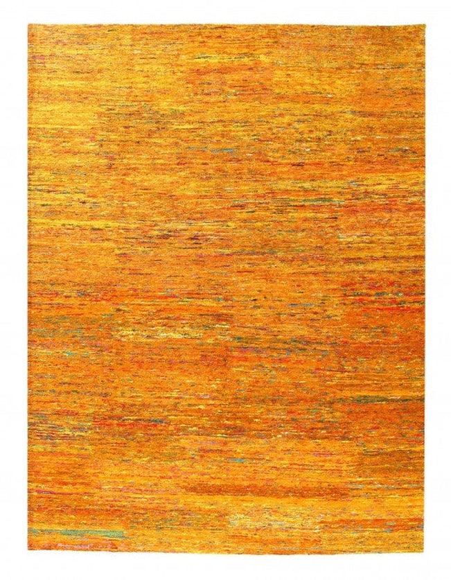 Canvello Gold Color Fine Hand Knotted Modern Rug 9'2'' X 12' - Canvello