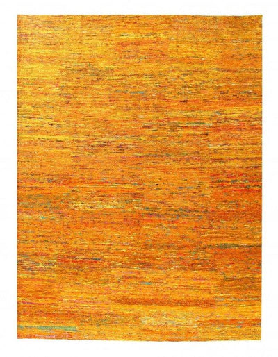 Canvello Gold Color Fine Hand Knotted Modern Rug 9'2'' X 12' - Canvello