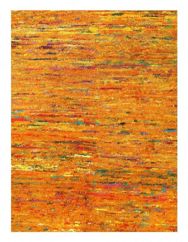 Canvello Gold Color Fine Hand Knotted Modern Rug 9'2'' X 12' - Canvello