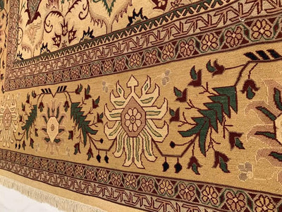 Canvello Gold Color Hand Knotted Bakhshayesh 10'2'' X 14'2'' - Canvello