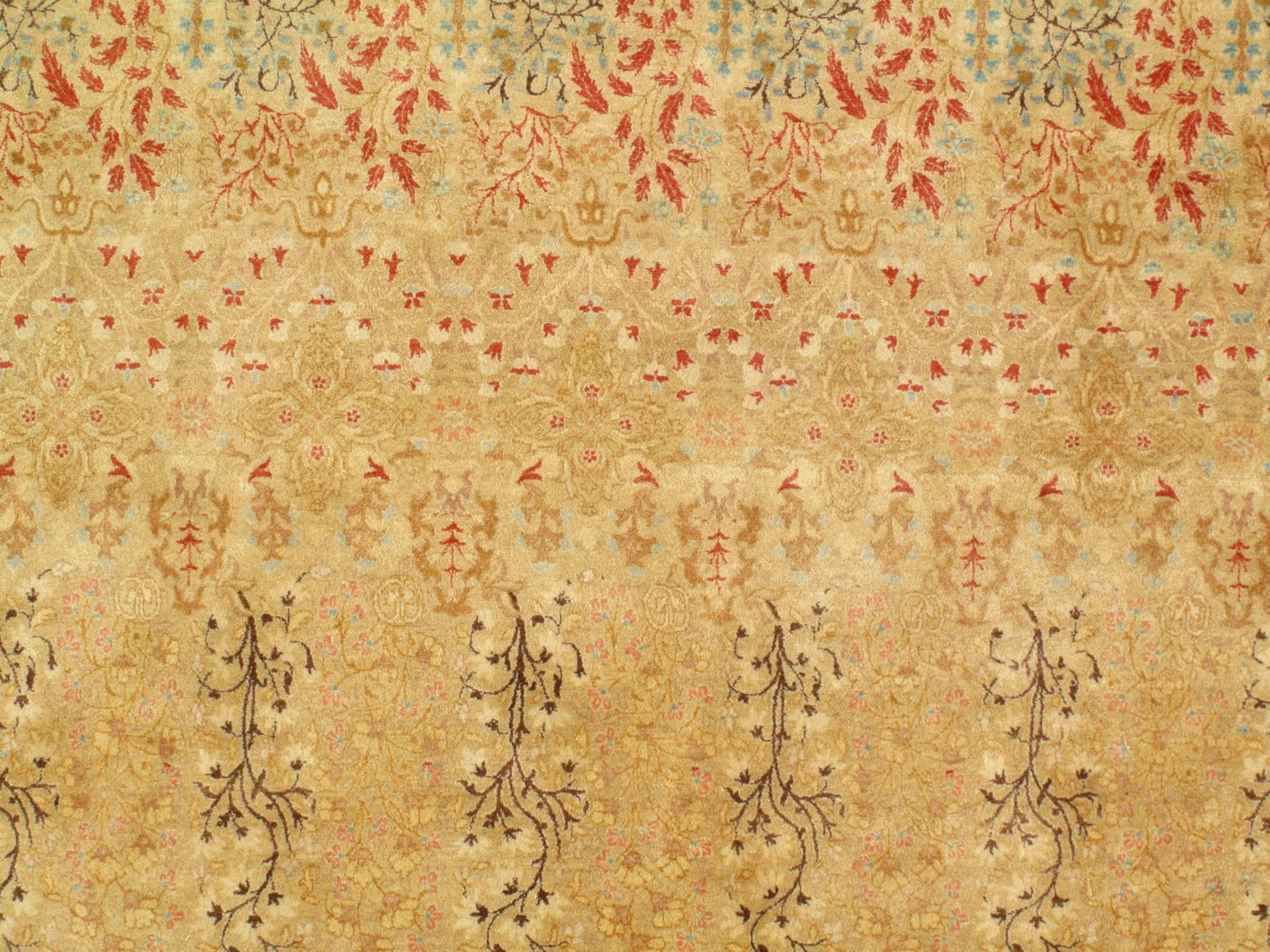 Canvello Gold Color Silkroad Tabriz Design rug 12'4'' X 17'11'' - Canvello