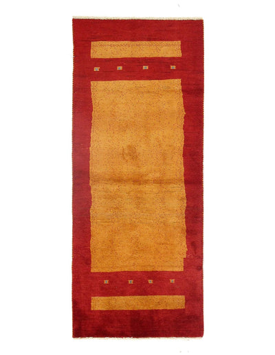 Canvello Gold Gabbeh Runner - 2'8" X 6'3" - Canvello