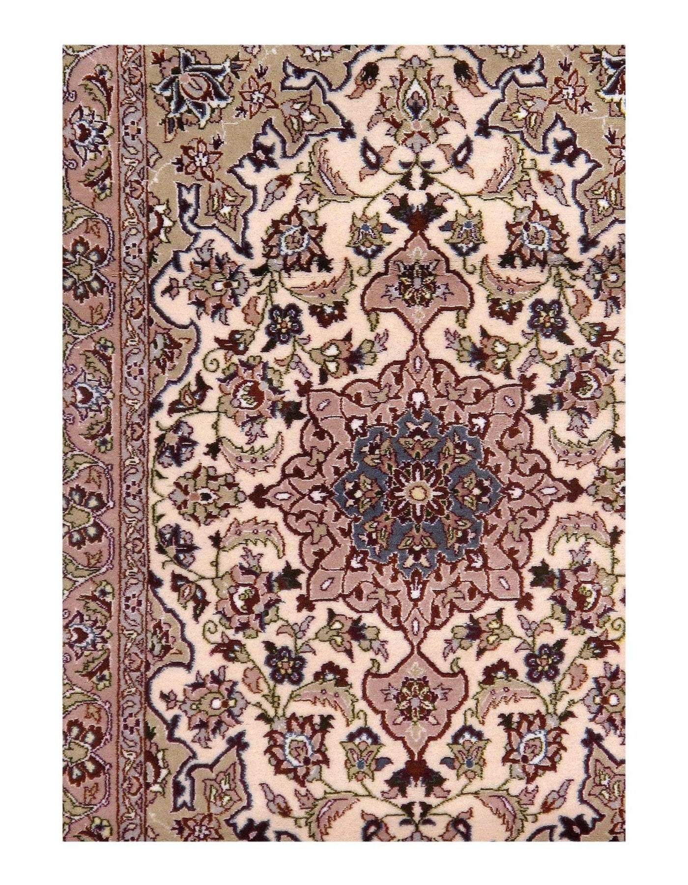 Canvello Gold Silkroad Isfahan Silk & Wool Rug - 2'4" X 3'5" - Canvello