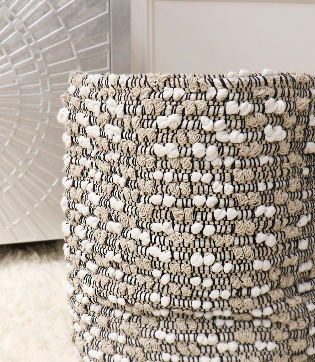 Canvello Grandcanyon 100% Cotton Basket, Beige - Canvello