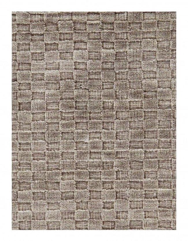 Gray Color Fine Hand Knotted Modern Rug 4' X 5'11''