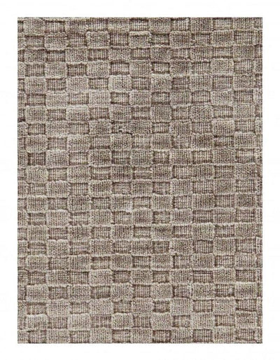 Canvello Gray Color Fine Hand Knotted Modern Rug 4' X 5'11'' - Canvello