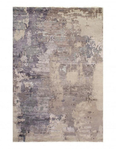 Canvello Gray Color Fine Hand Knotted Modern rug 4' x 6'' - Canvello