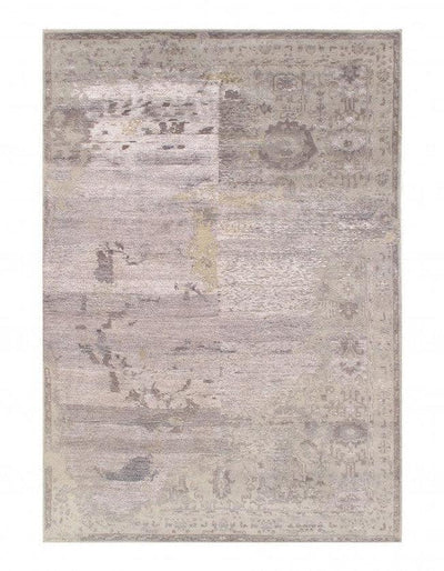 Canvello Gray Color Fine Hand Knotted Modern rug 5'6'' X 8' - Canvello