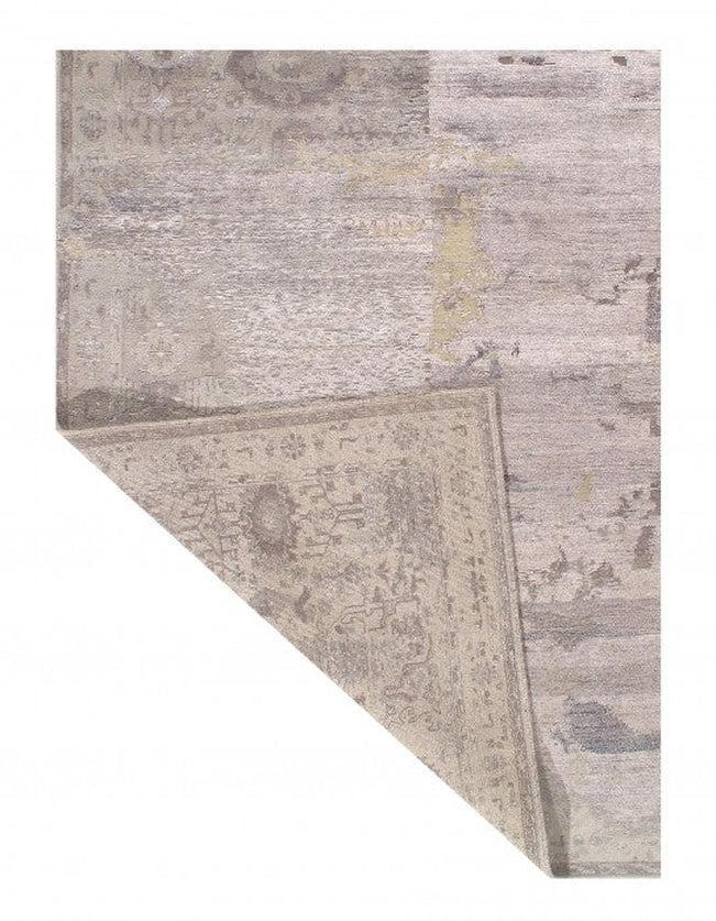 Canvello Gray Color Fine Hand Knotted Modern rug 5'6'' X 8' - Canvello