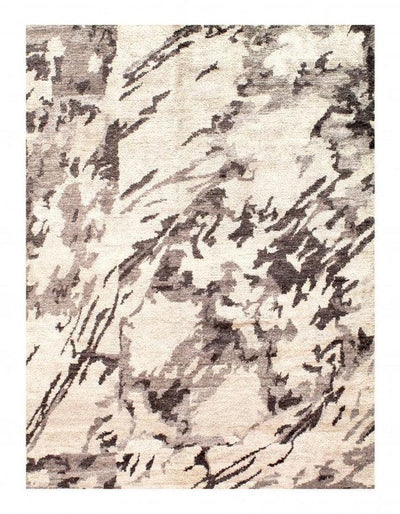 Canvello Gray Color Fine Hand Knotted Modern Rug 9' X 12' - Canvello