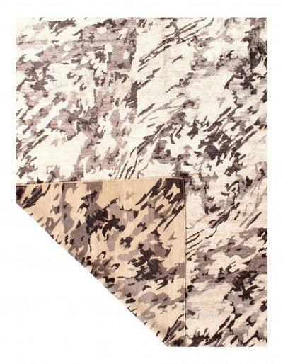 Canvello Gray Color Fine Hand Knotted Modern Rug 9' X 12' - Canvello