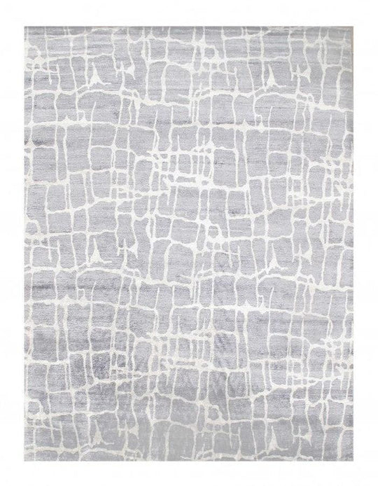 Canvello 灰色精美手工打結現代地毯 9' X 12'2''