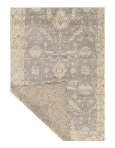 Canvello Gray color Fine Hand Knotted Oushak Design Rug - 9' X 13' - Canvello