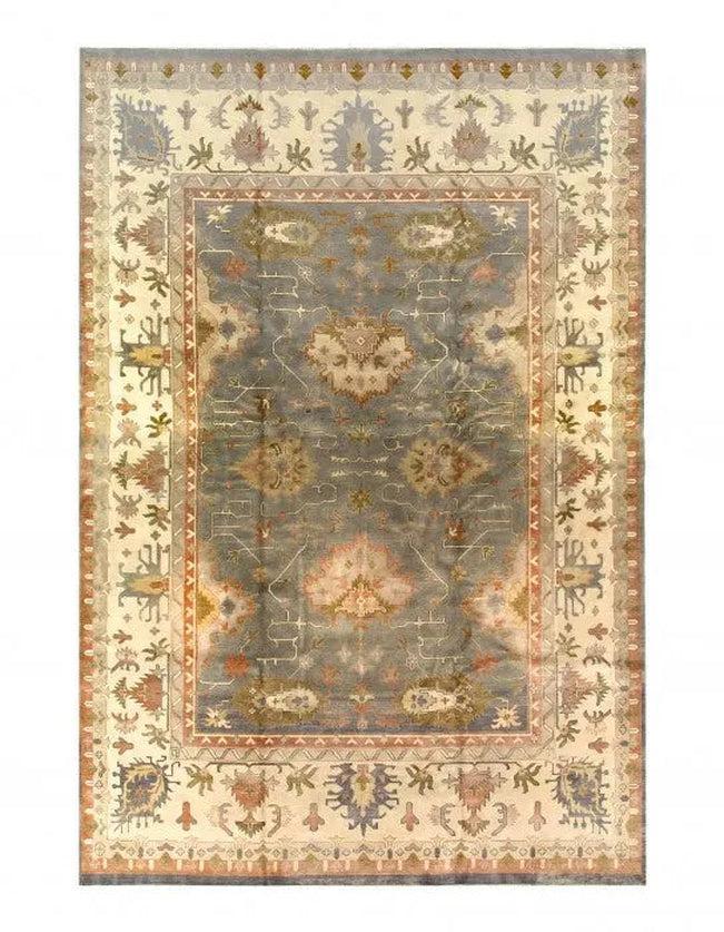 Gray Color Fine Hand Knotted Oushak Rug 12' X 18'