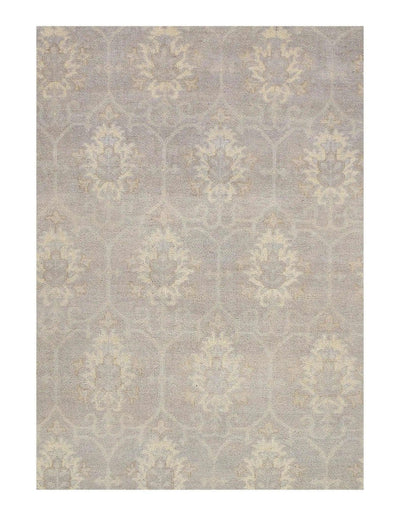 Canvello Gray Color Fine Hand Knotted Oushak Rug - 8' X 10' - Canvello