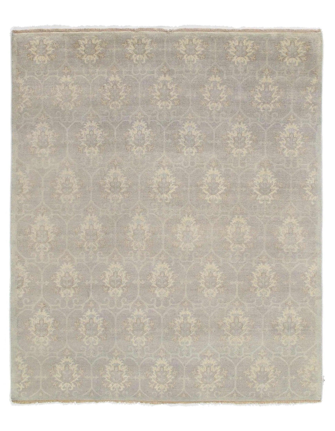 Gray Color Fine Hand Knotted Oushak Rug - 8' X 10'